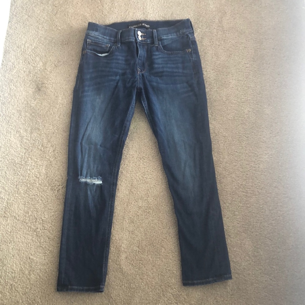 EXPRESS Mid Rise Cropped Jean Leggings